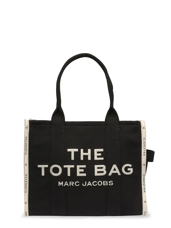 Traveler Tote Canvas Shopping Bag With Logo On The Front - Marc Jacobs