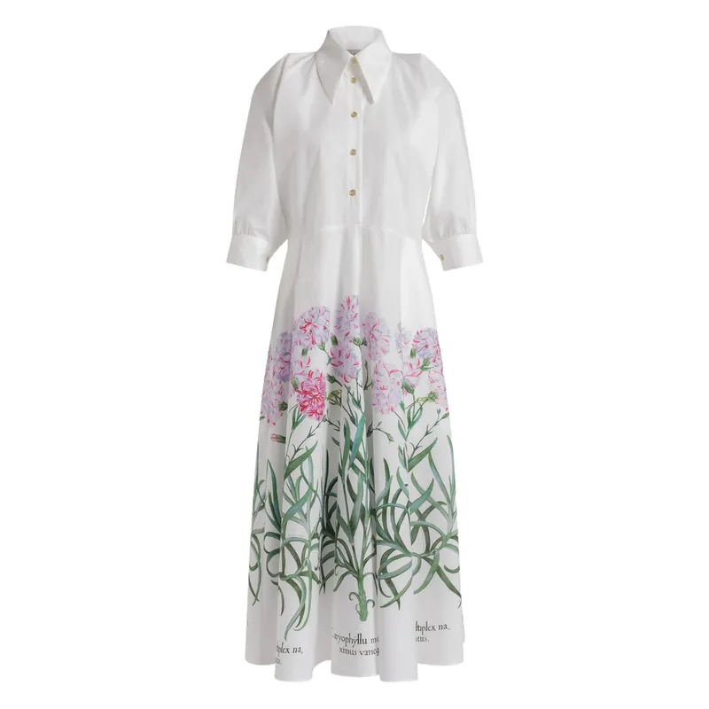 Dresses White, Green - Alberta Ferretti