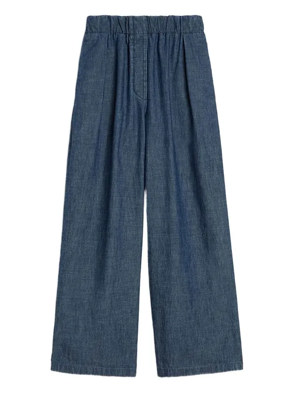 Cotton Wide-Leg Trousers