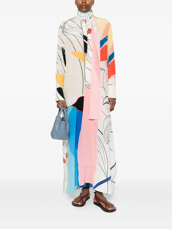 Printed Silk Dress - F.R.S .