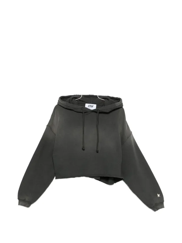 Cotton Cropped Hoodie - Golden Goose
