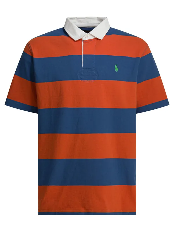 Polo Shirt With Buttons And Logo Polo Shirts Orange - Polo Ralph Lauren