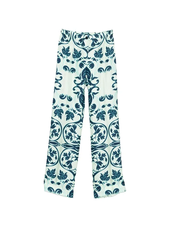 Printed Silk Trousers - F.R.S .