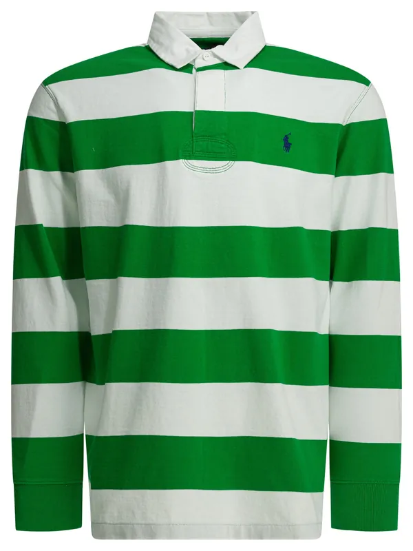 Polo Shirt With Buttons And Logo Polo Shirts Green - Polo Ralph Lauren