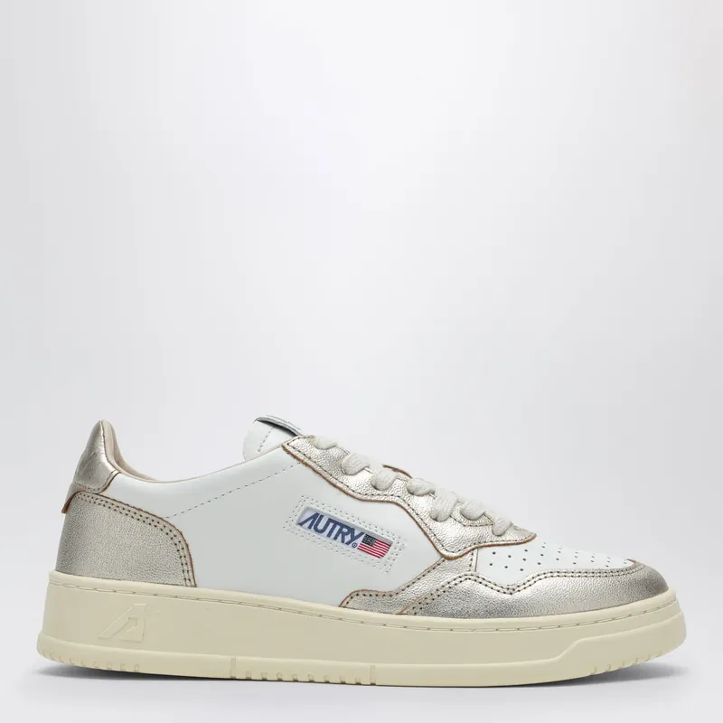 Medalist Low White/Platinum Leather Sneakers - Autry