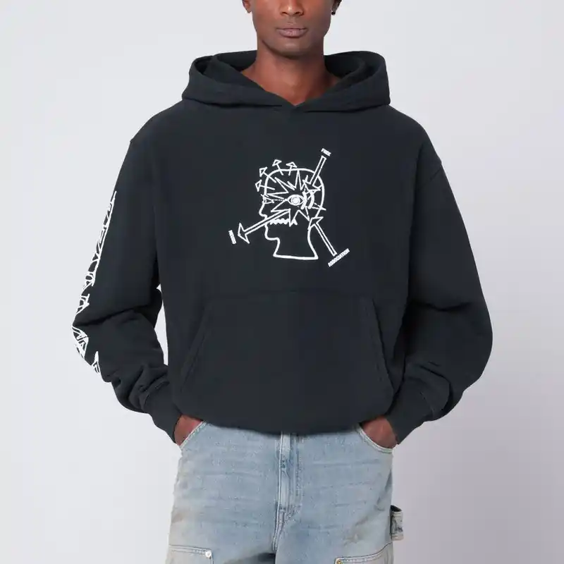 Faded Black Neuro Free Association Sweatshirt - Brain Dead