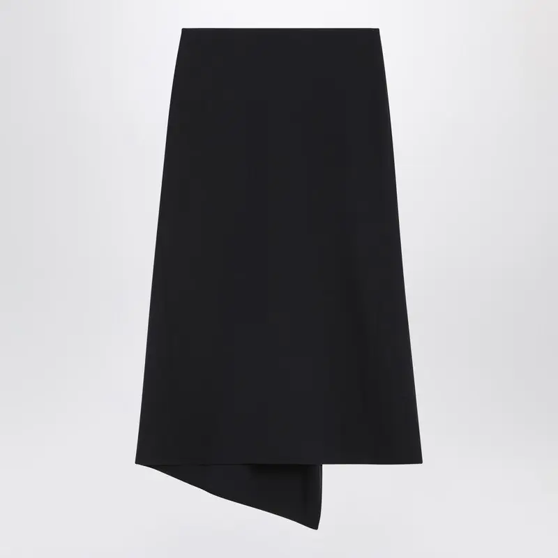 Navy Blue Skirt In Wool Blend - Victoria Beckham
