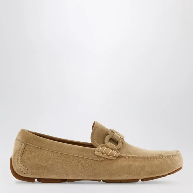 Safari-Colored Gancini Driver Loafer