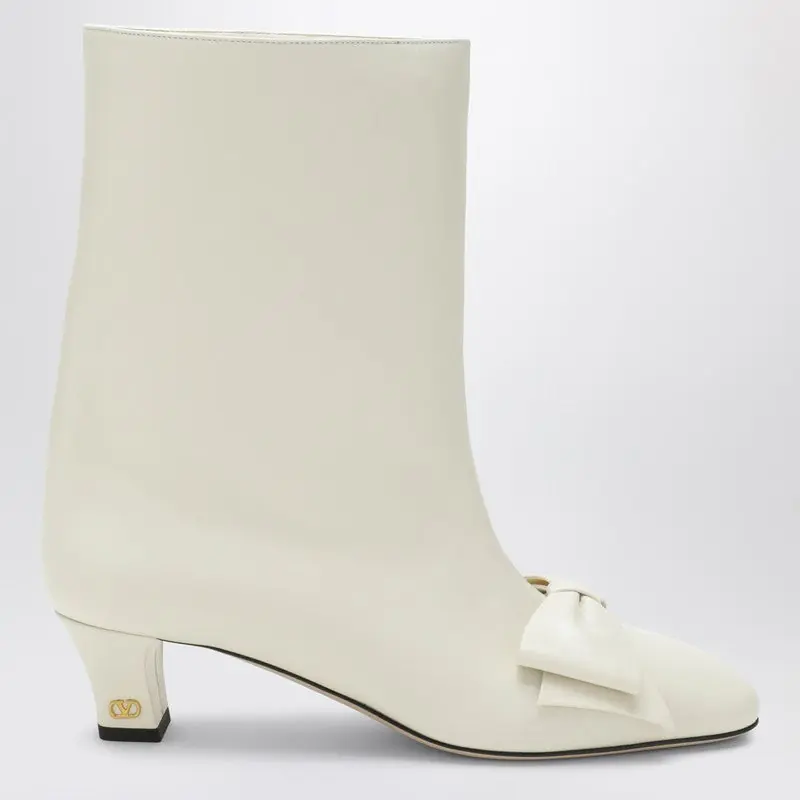 Ivory Bowow Ankle Boots - Valentino Garavani