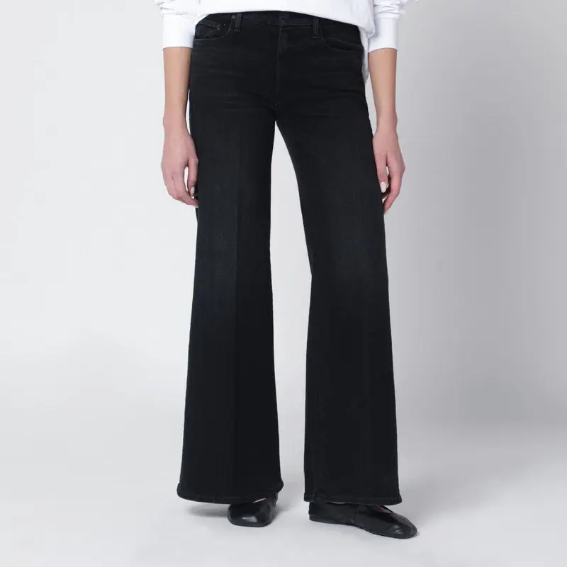 Black Flared Spiked Hair Jeans - Mother