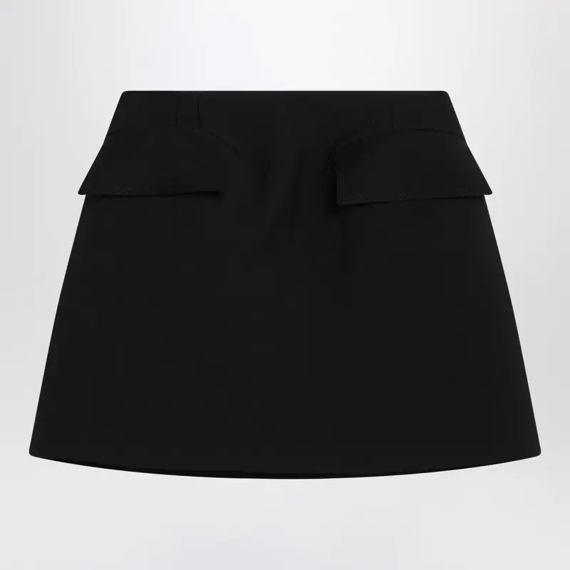 Black Wool Mini Skirt - Alexander McQueen