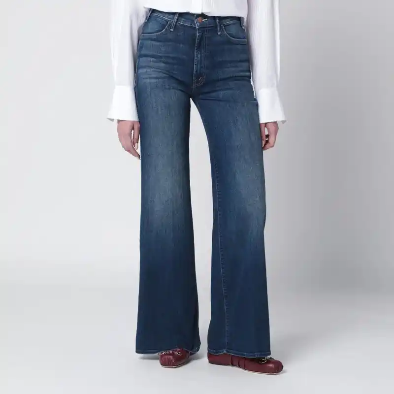 Blue Flared Troublemaker Jeans - Mother