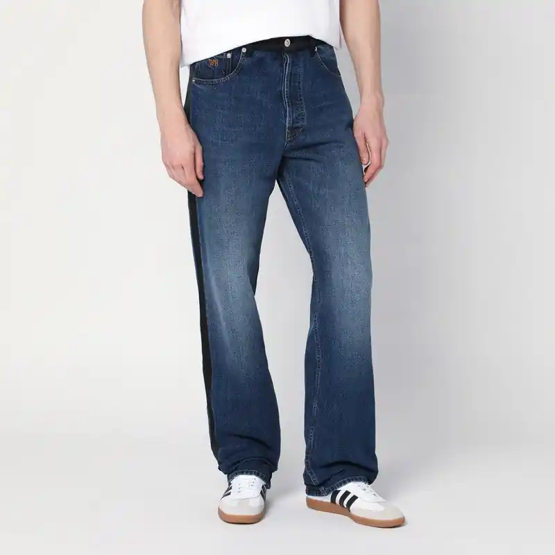 Washed-Out Indigo Blue Jeans