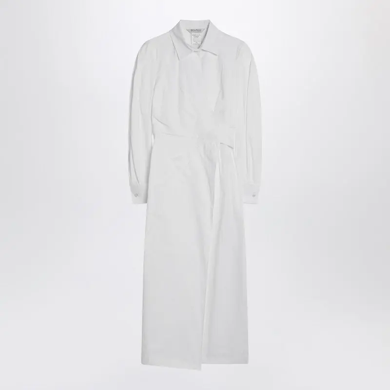 White Shirt Dress In Cotton Twill - Max Mara