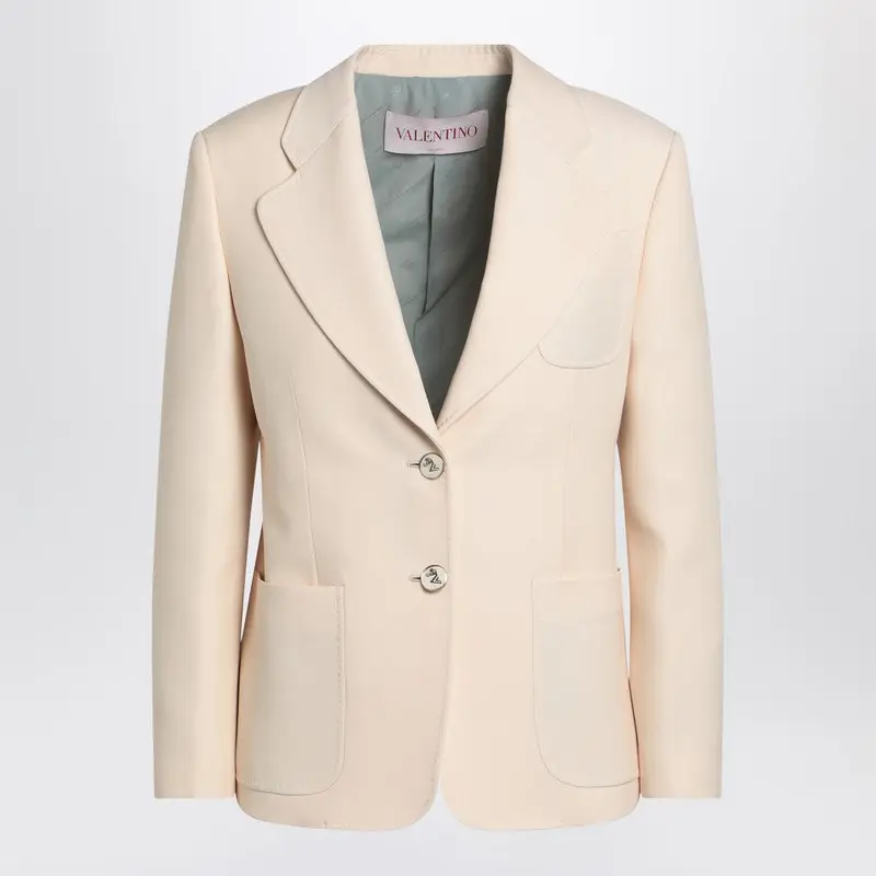 Wool And Silk Single-Breasted Jacket
