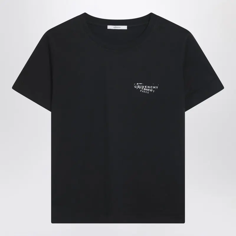 Black T-Shirt With Givenchy Stamp Print