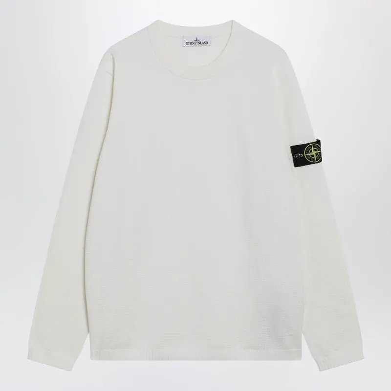 Ivory Sweater With Loose Fit - Stone Island