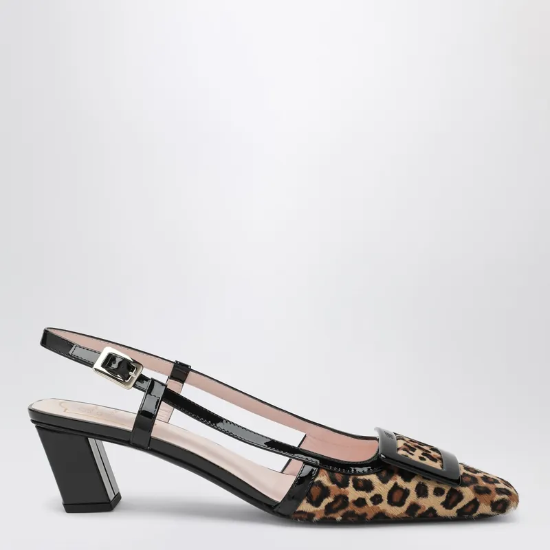 Belle Vivier Leopard Print Pony Skin Slingback - Roger Vivier