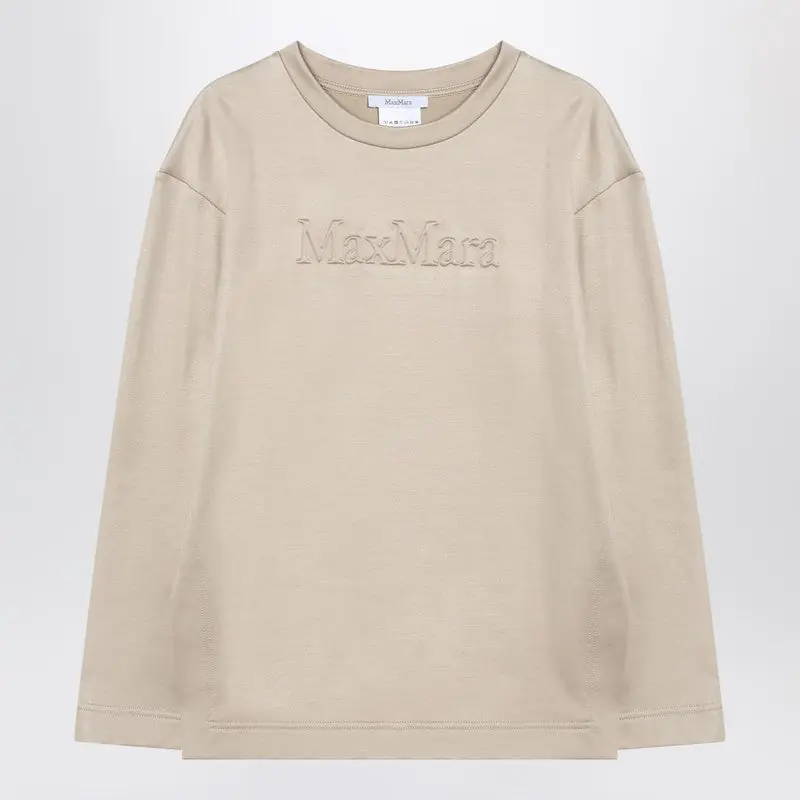 Beige Sweatshirt In Silk Blend - Max Mara