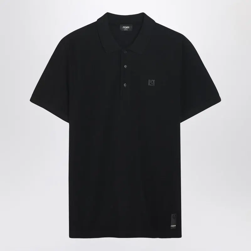 Black Piqué Polo Shirt - Fendi
