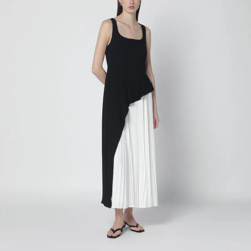 Zayla Black And White Pleated Dress - Simkhai