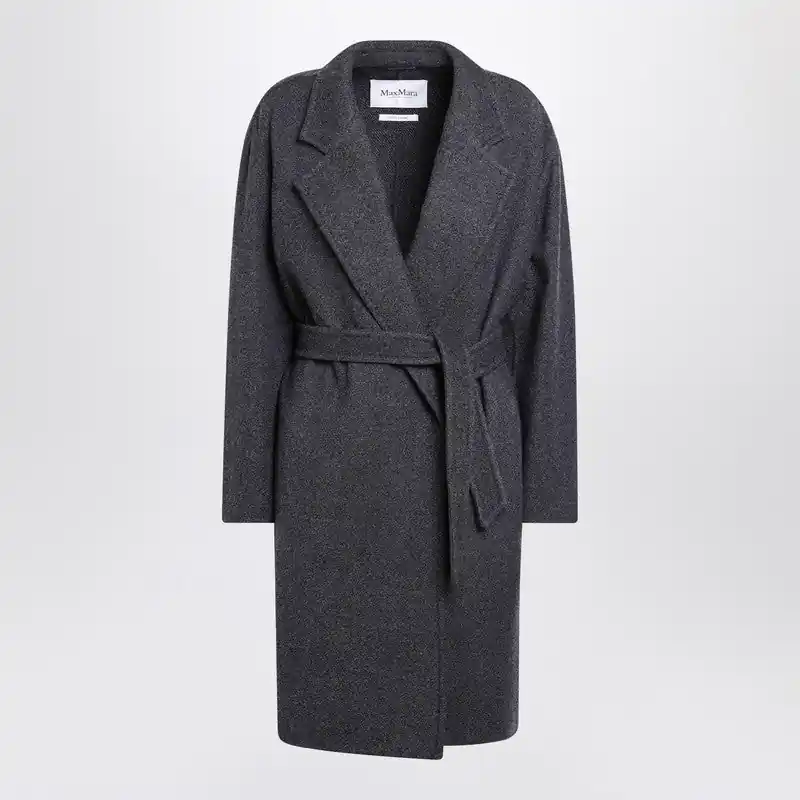 Blue Wool Coat With Denim Effect - Max Mara