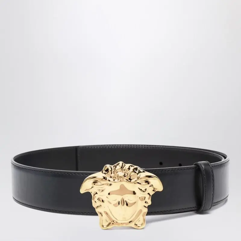Black Belt With Medusa Head Buckle - Versace