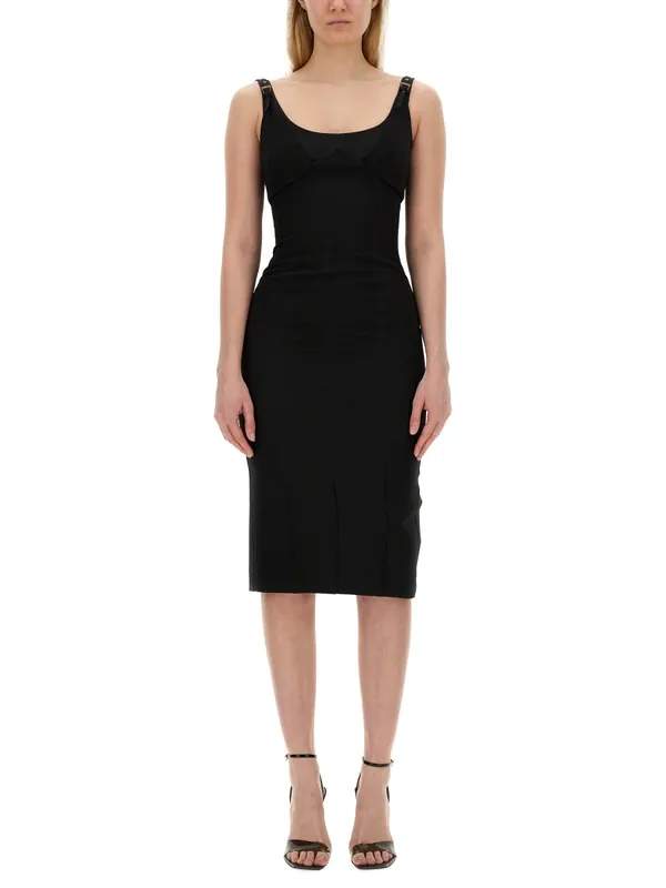 Dress With Buckles - Versace