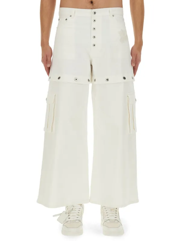 90's Super Baggy Jeans - Off-White