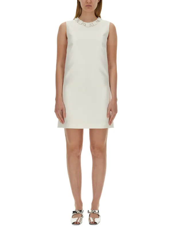 Mini Duchesse Dress With Crystals - Versace