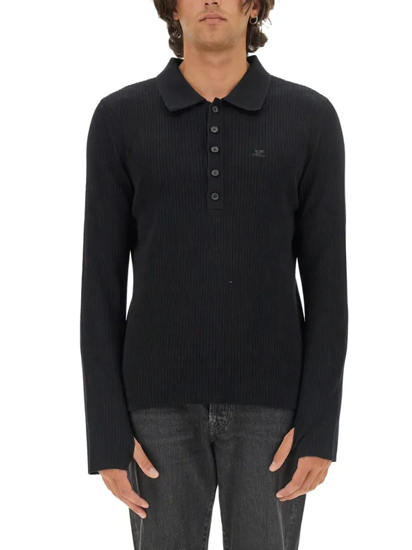 Polo With Logo - Courrèges