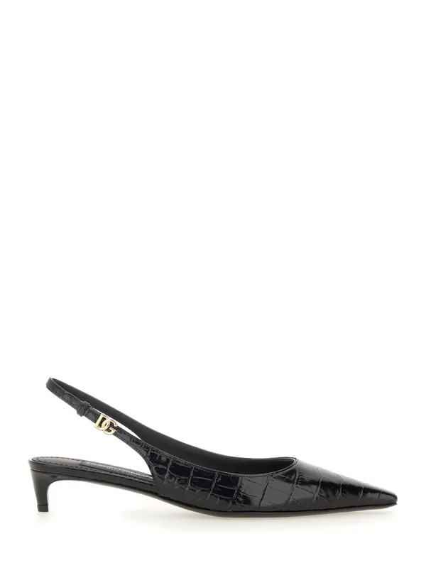 Slingback With Logo - Dolce & Gabbana