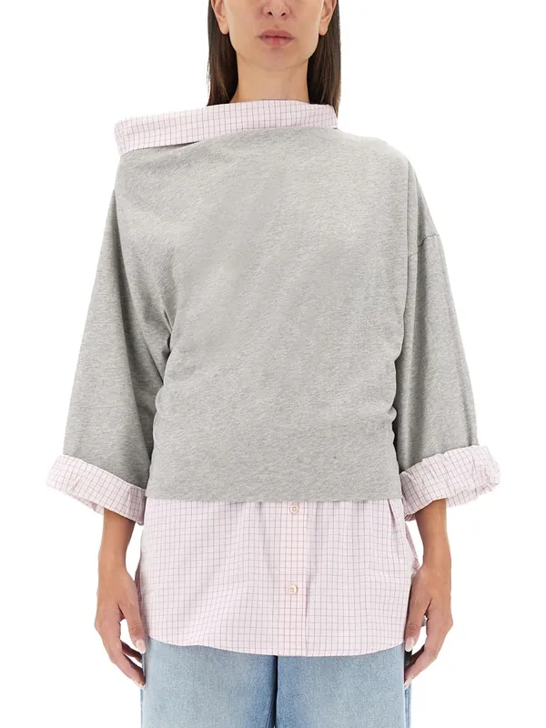 Cotton Shirt Sweatshirt - Dries Van Noten
