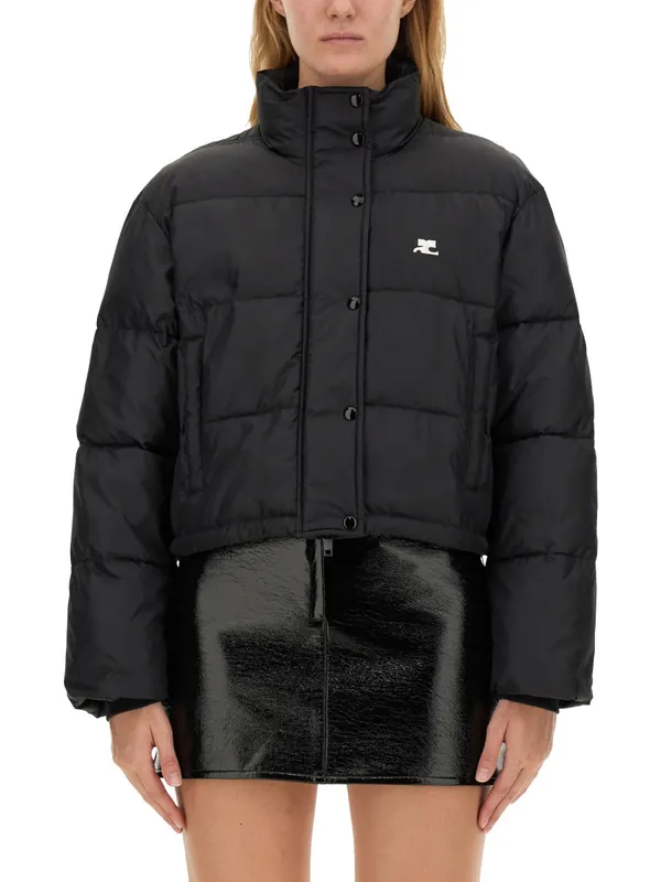 Down Jacket With Logo - Courrèges