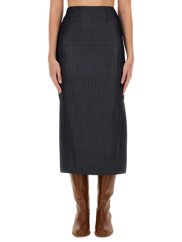 Wool Blend Pencil Skirt - Etro