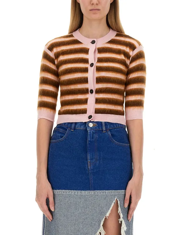 Cardigan With Stripe Pattern - Marni