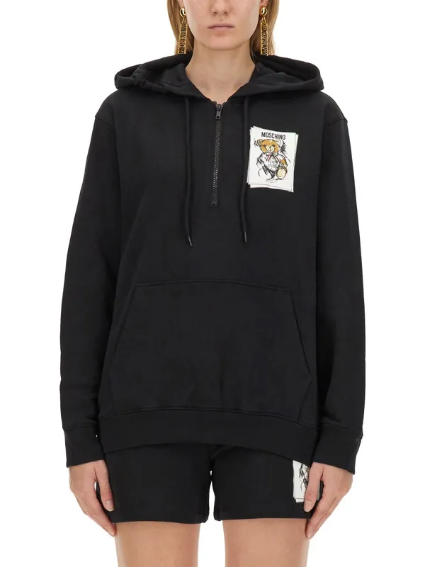 Sweatshirt With Logo Print - Moschino