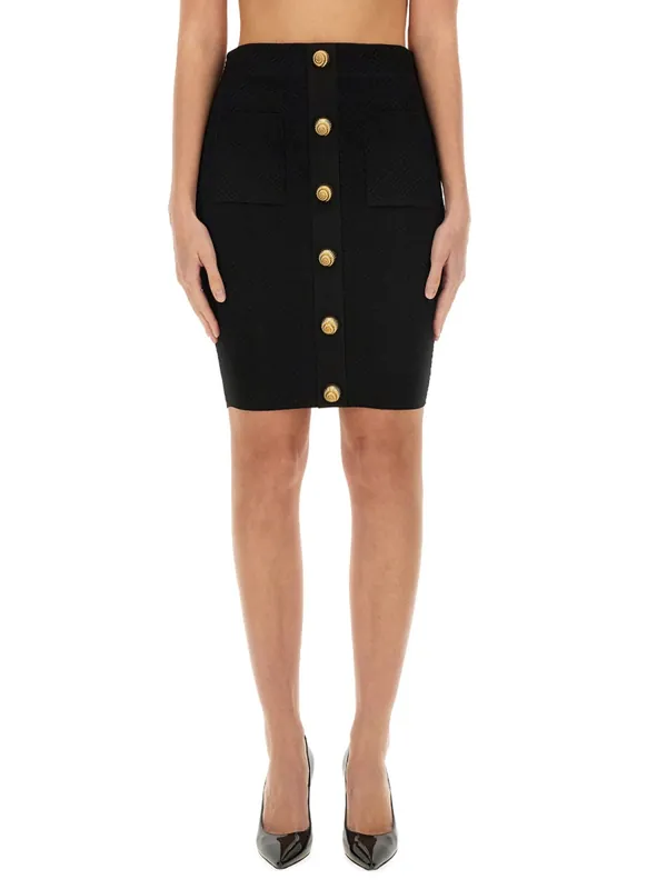 "Vichy" Knit Skirt - Balmain