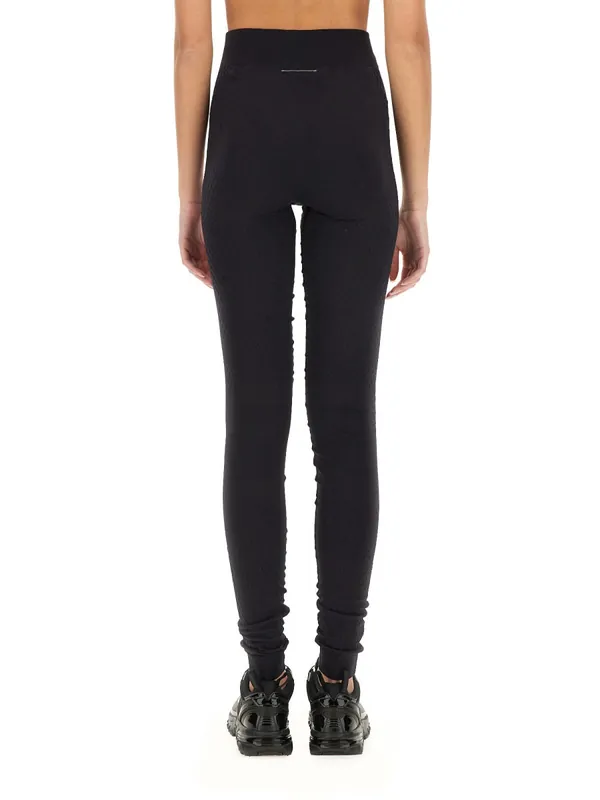 Leggings With Logo - MM6 Maison Margiela
