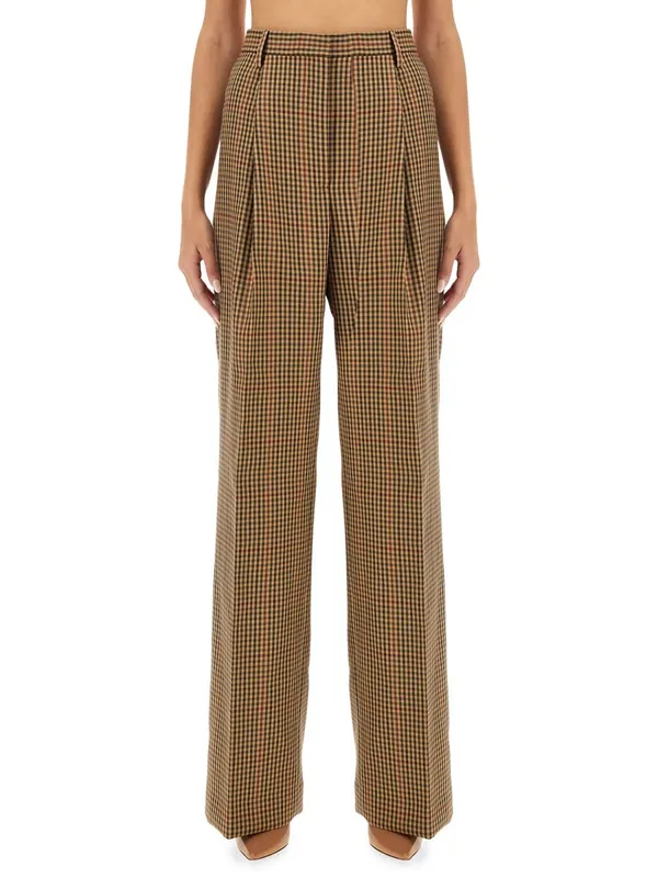 Pants With Check Pattern - Dries Van Noten