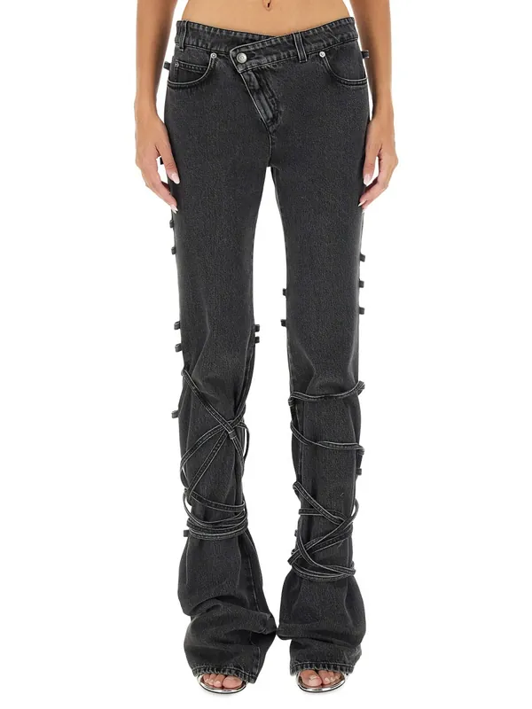 Jeans With Knotted Detail - Alexander McQueen