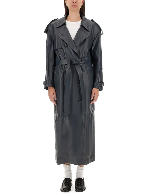 Leather Trench Coat - Salvatore Santoro