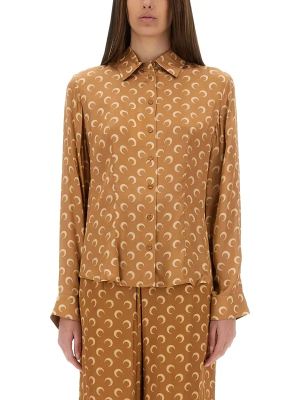 "Moon" Satin Shirt - Marine Serre