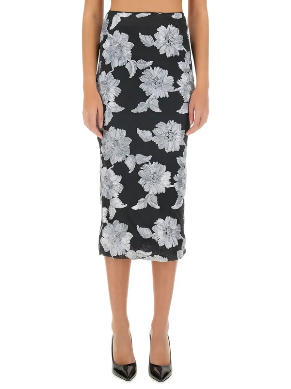 Floral Pencil Skirt - Rotate