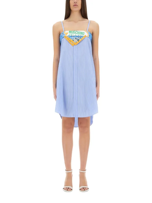Patchwork Cotton Dress - Moschino