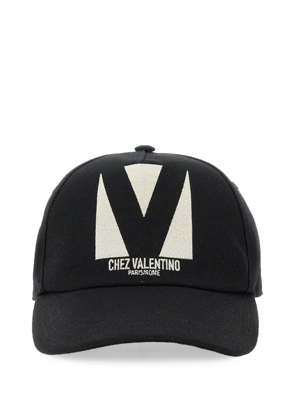 "Chez Valentino" Embroidered Baseball Cap - Valentino Garavani