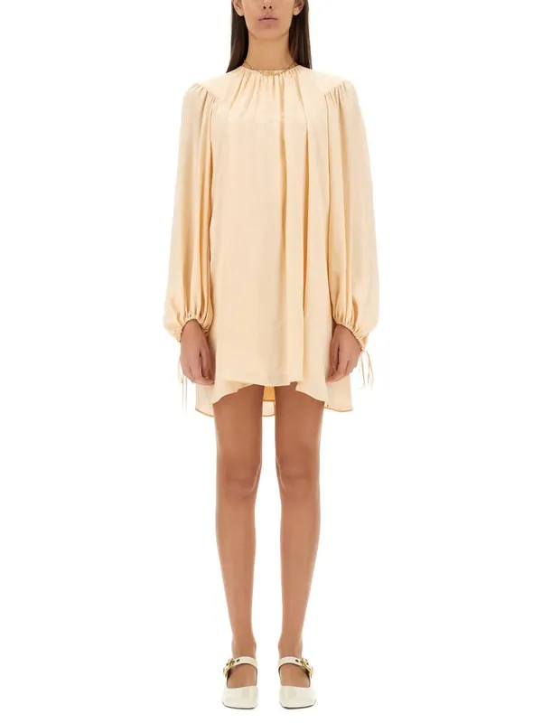 Silk Shirred Mini Dress - Chloé