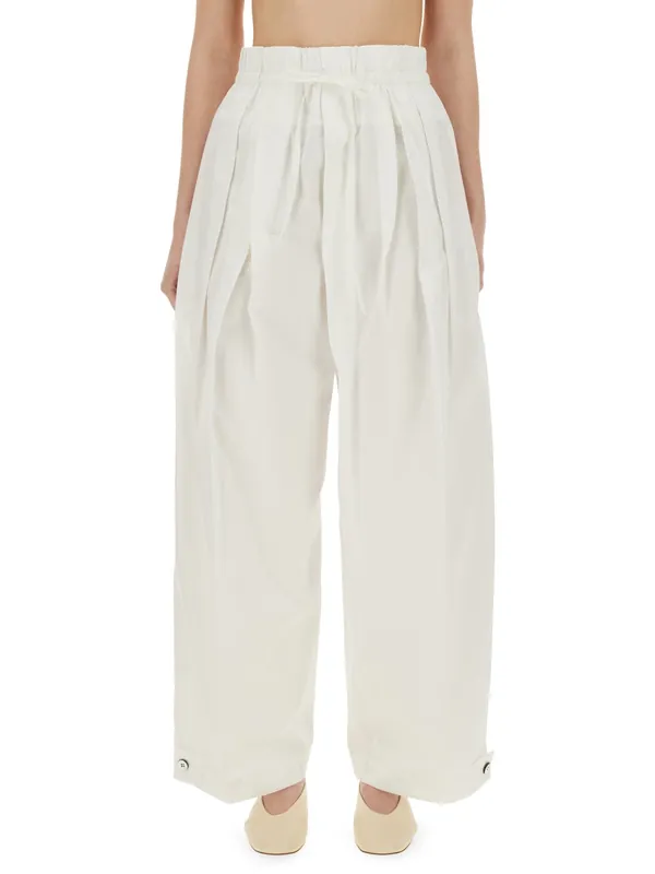 Wide Pants In Cotton Gabardine - Jil Sander