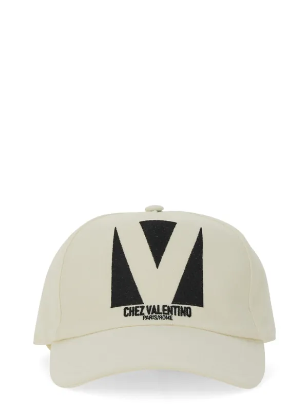 "Chez Valentino" Embroidered Baseball Cap - Valentino Garavani