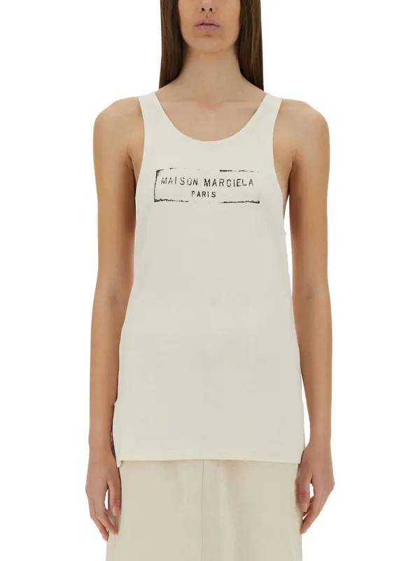 Logo Print Tank Top - Maison Margiela
